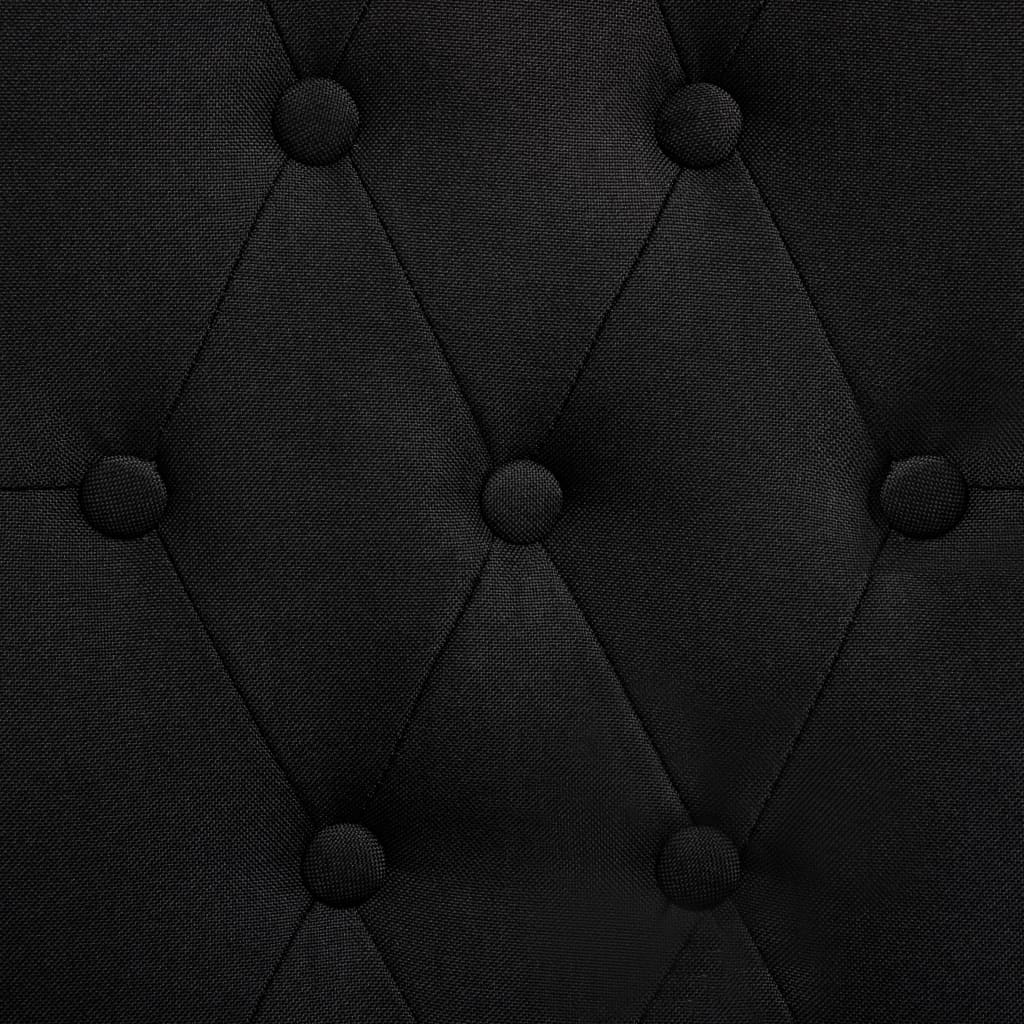 vidaXL Scaune de bucătărie, 4 buc., negru, material textil