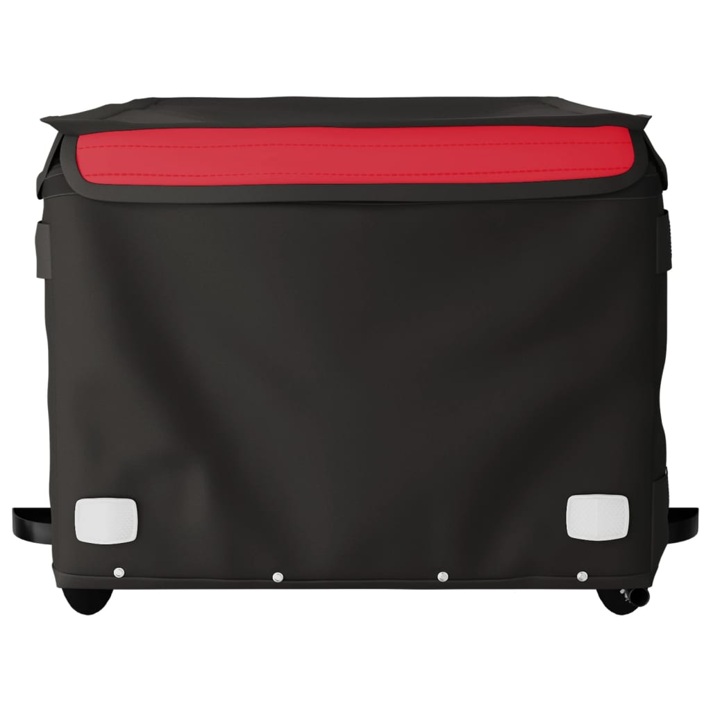 vidaXL Remorcă pentru biciclete, negru și roșu, 45 kg, fier