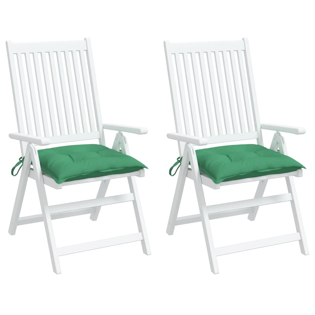 vidaXL Perne de scaun, 2 buc, verde, 50 x 50 x 7 cm, textil