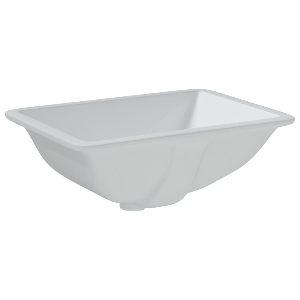 vidaXL Chiuvetă de baie albă 47,5x35x19,5 cm, dreptunghiular, ceramică