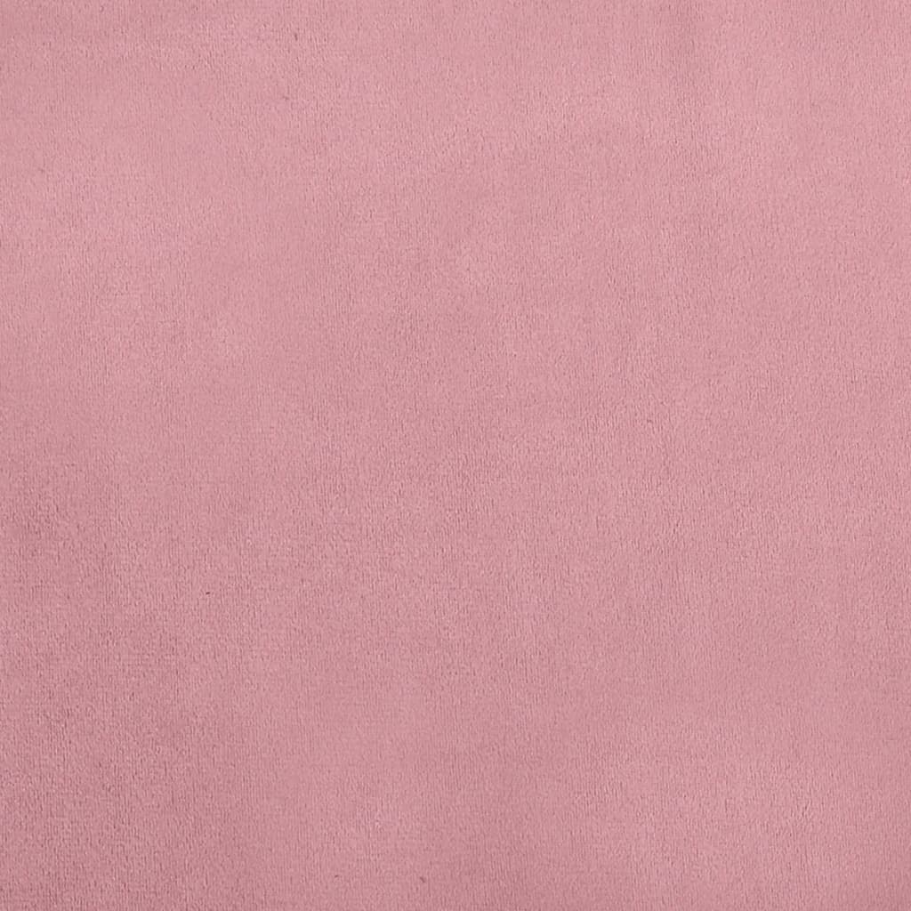 vidaXL Pat de câini, roz, 80x45x30 cm, catifea