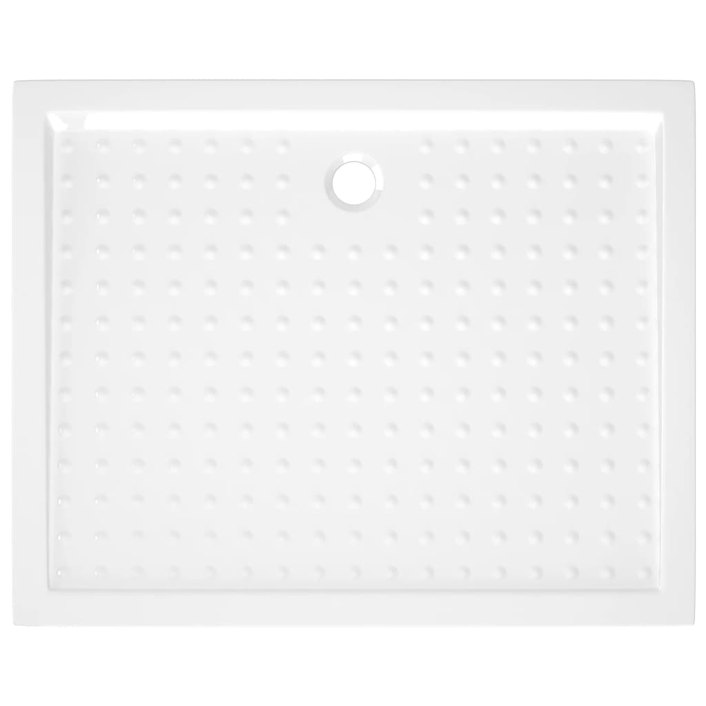 vidaXL Cădiță de duș cu puncte, alb, 80x100x4 cm, ABS