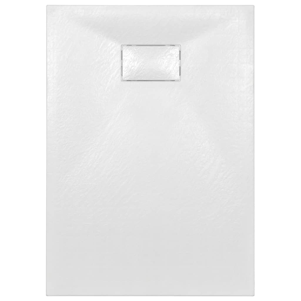 vidaXL Cădiță de duș, alb, 100 x 70 cm, SMC
