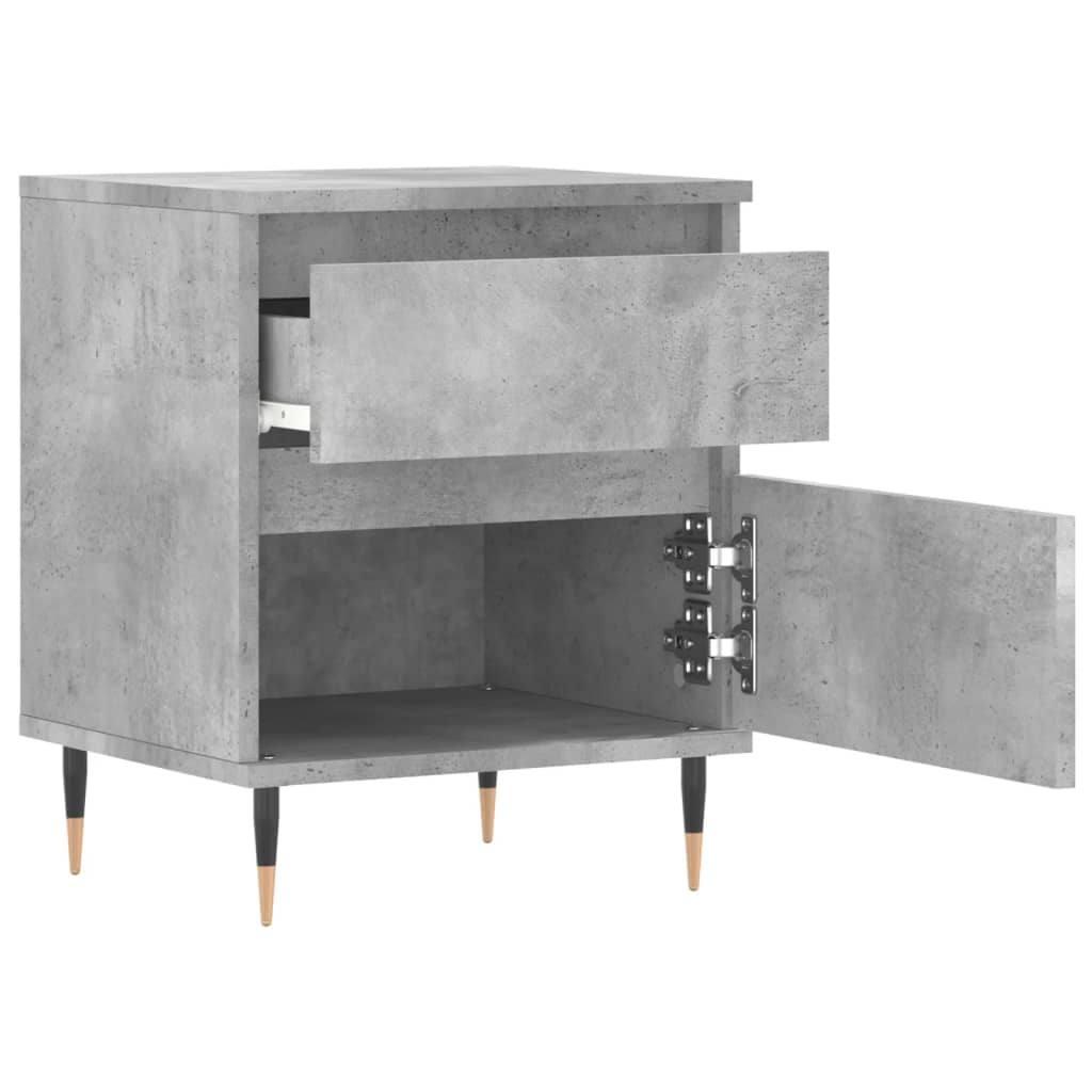 vidaXL Noptieră, gri beton, 40x35x50 cm, lemn compozit