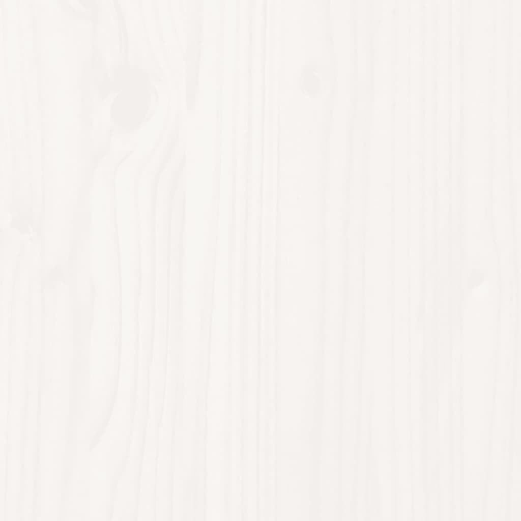 vidaXL Taburet de grădină, alb, 62x31,5x52 cm, lemn masiv pin