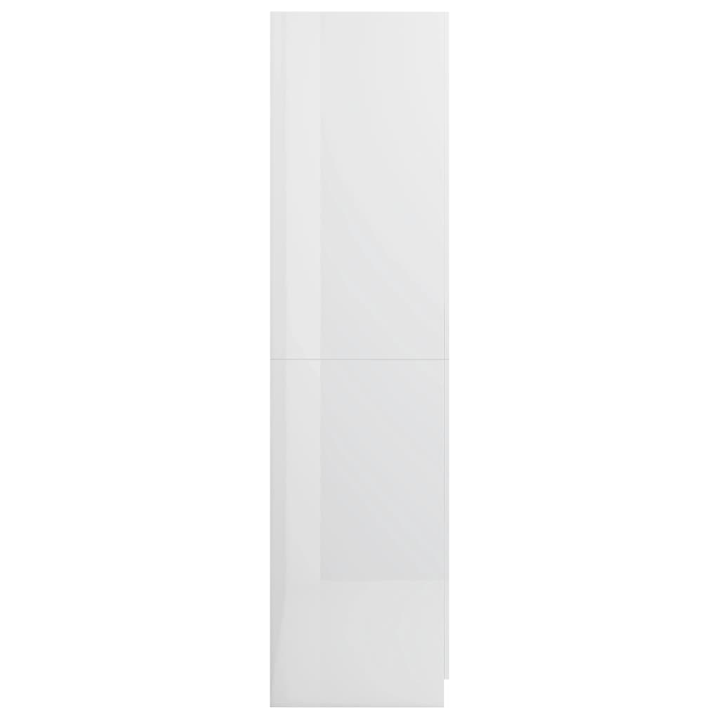 vidaXL Șifonier, alb extralucios, 80x52x180 cm, PAL