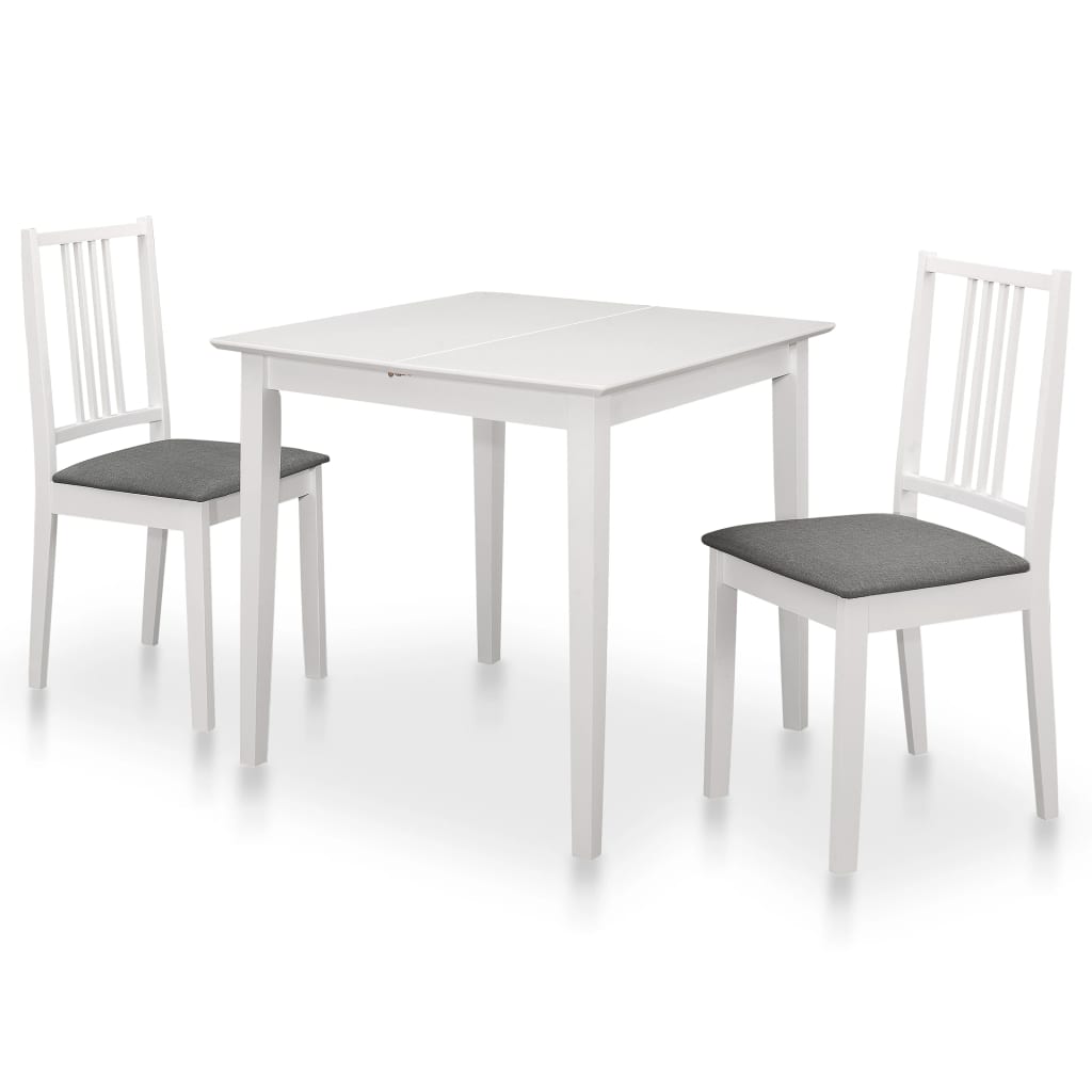 vidaXL Set mobilier de bucătărie, 3 piese, alb, MDF