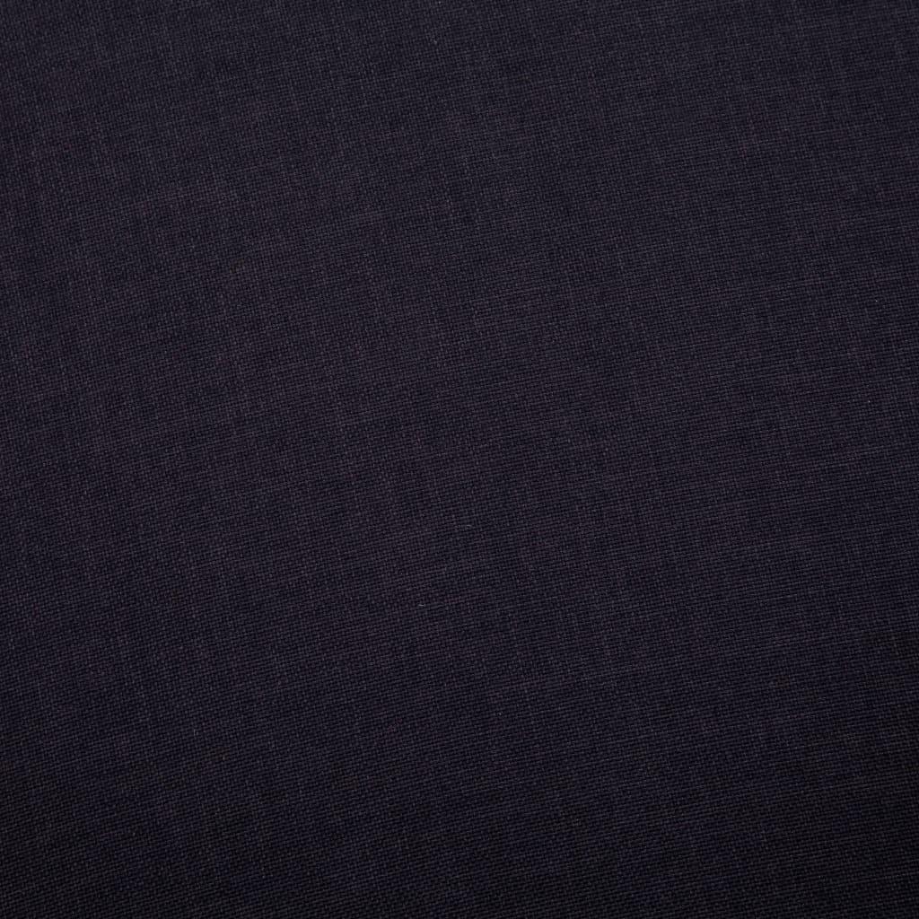 vidaXL Canapea cu 3 locuri, negru, material textil