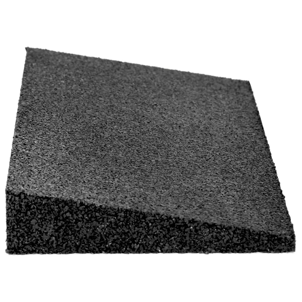 vidaXL Rampă de bordură din cauciuc, 2 buc., negru, 50x20x1-4,3 cm