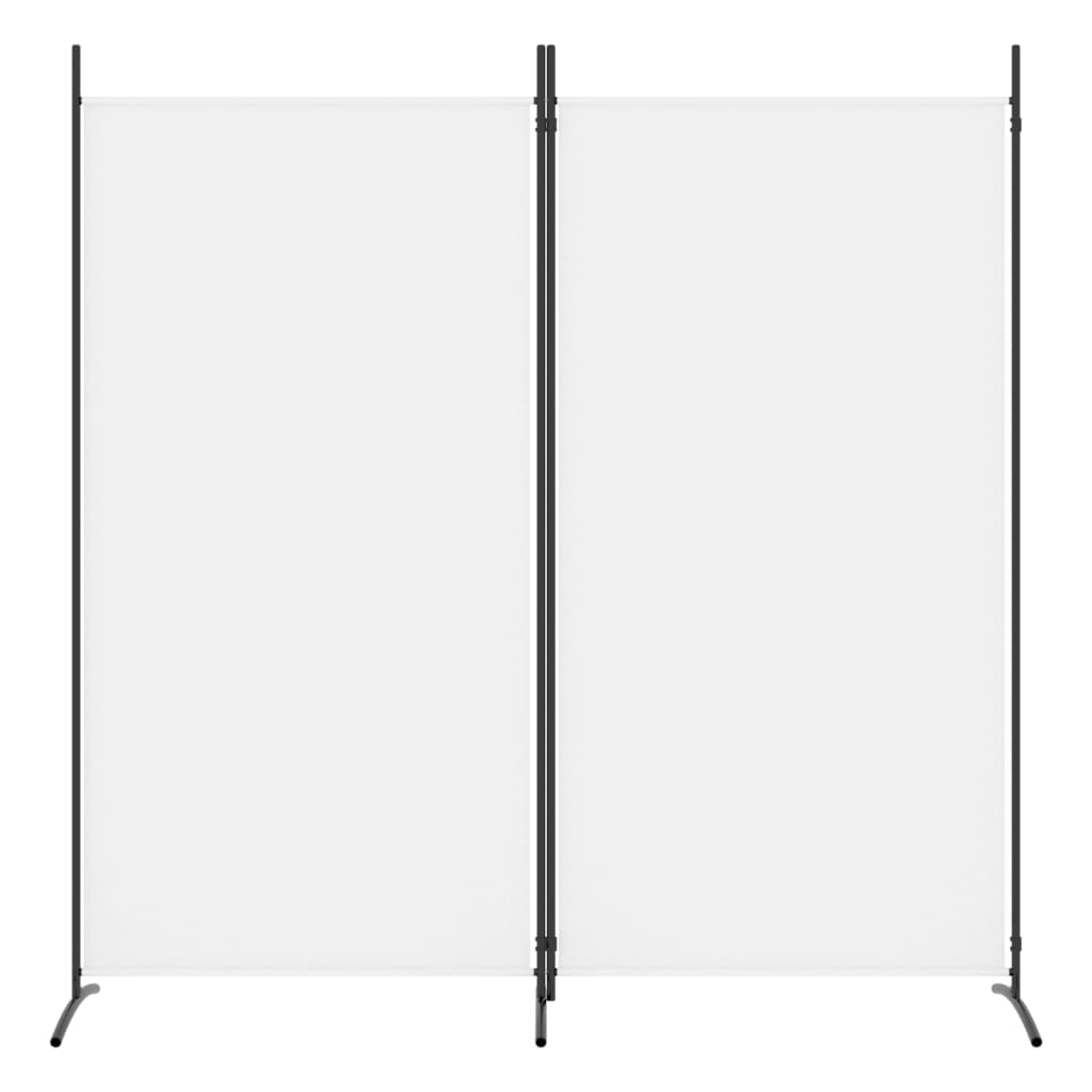 vidaXL Paravan de cameră cu 2 panouri, alb, 175x180 cm, textil