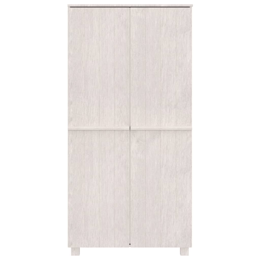 vidaXL Dulap haine „HAMAR”, alb, 89x50x180 cm, lemn masiv de pin