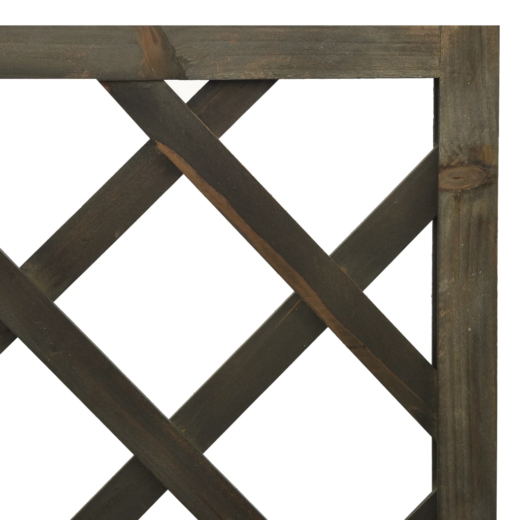 vidaXL Spalier de colț, gri, 50x50x145 cm, lemn masiv brad