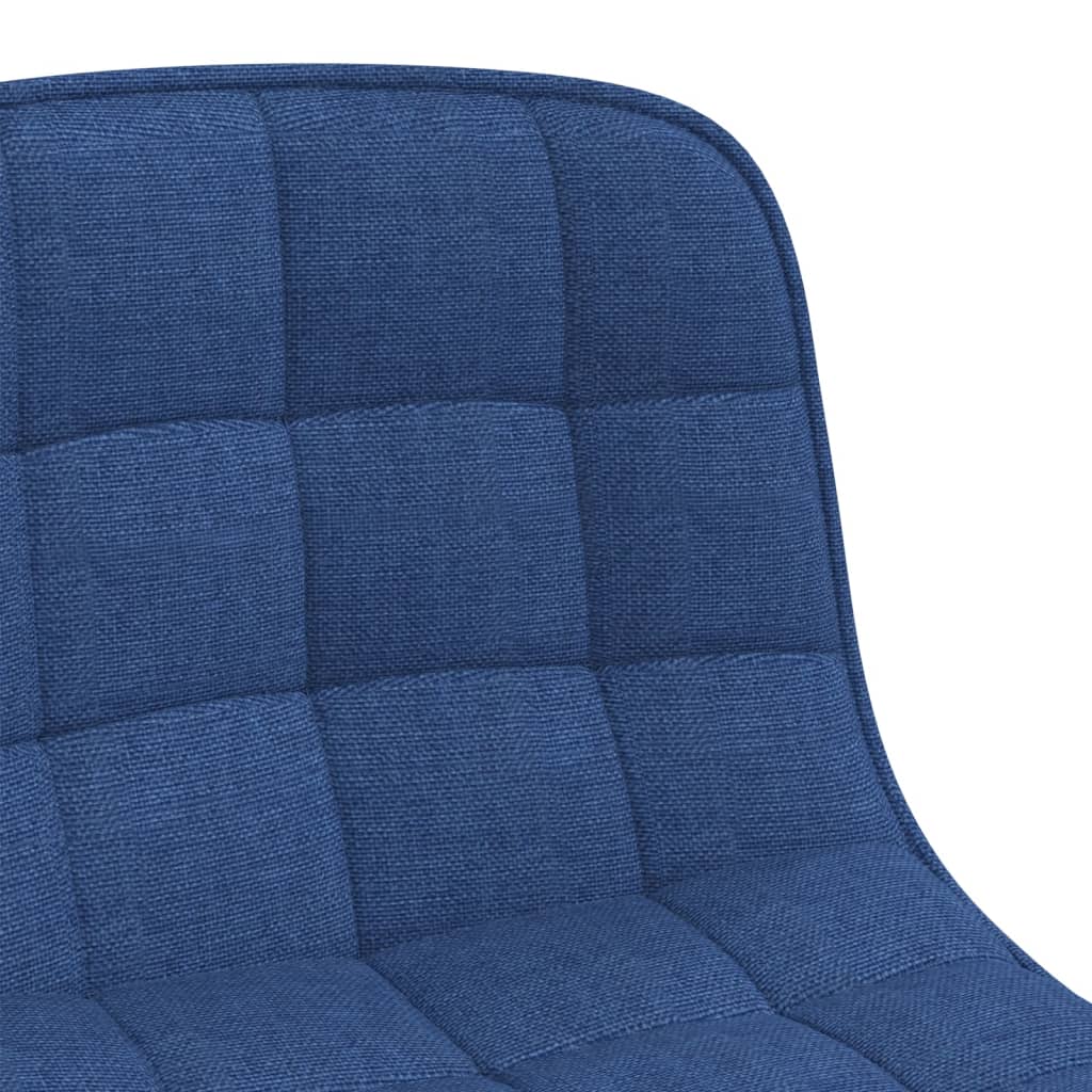 vidaXL Scaune de sufragerie pivotante, 6 buc., albastru, textil