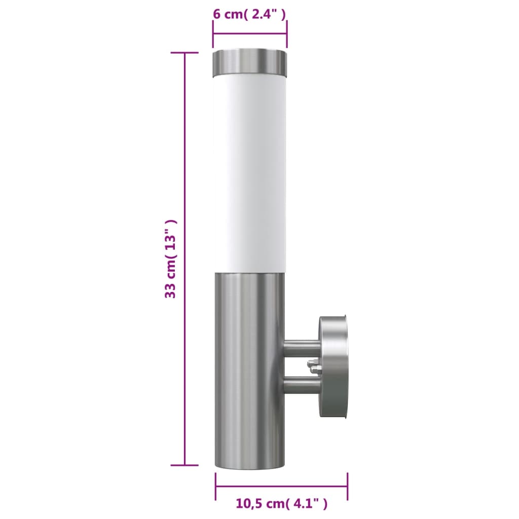 vidaXL Lampă de perete RVS pentru interior/exterior rezistentă la apă