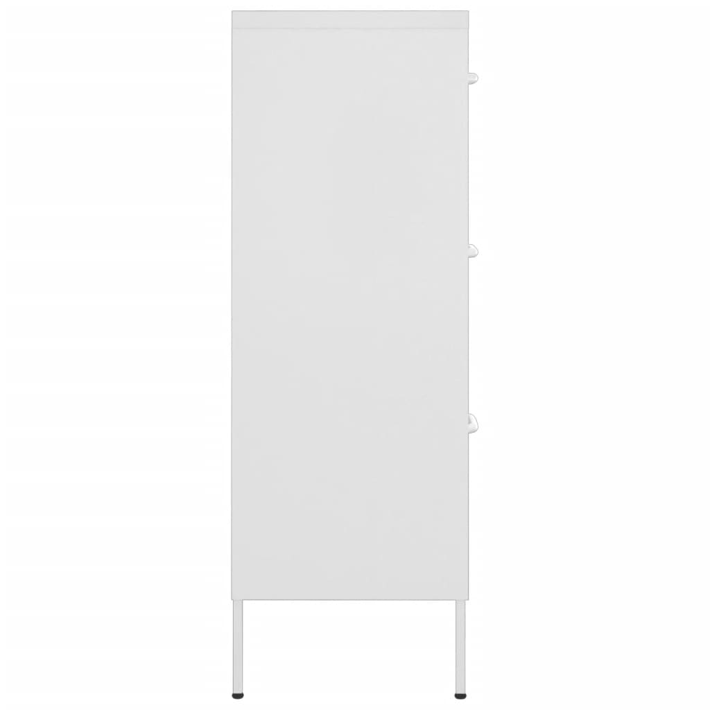 vidaXL Dulap cu sertare, alb, 80x35x101,5 cm, oțel