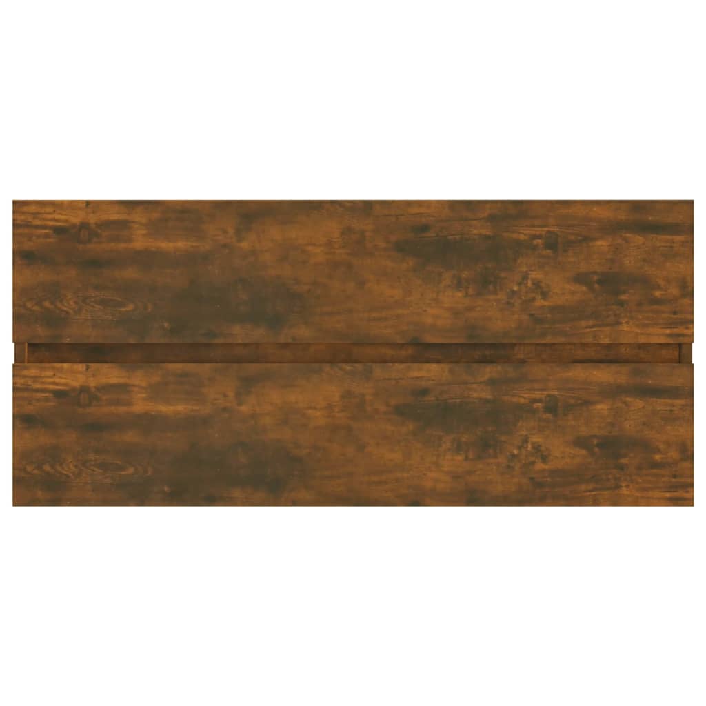 vidaXL Dulap chiuvetă, stejar fumuriu, 100x38,5x45 cm, lemn prelucrat