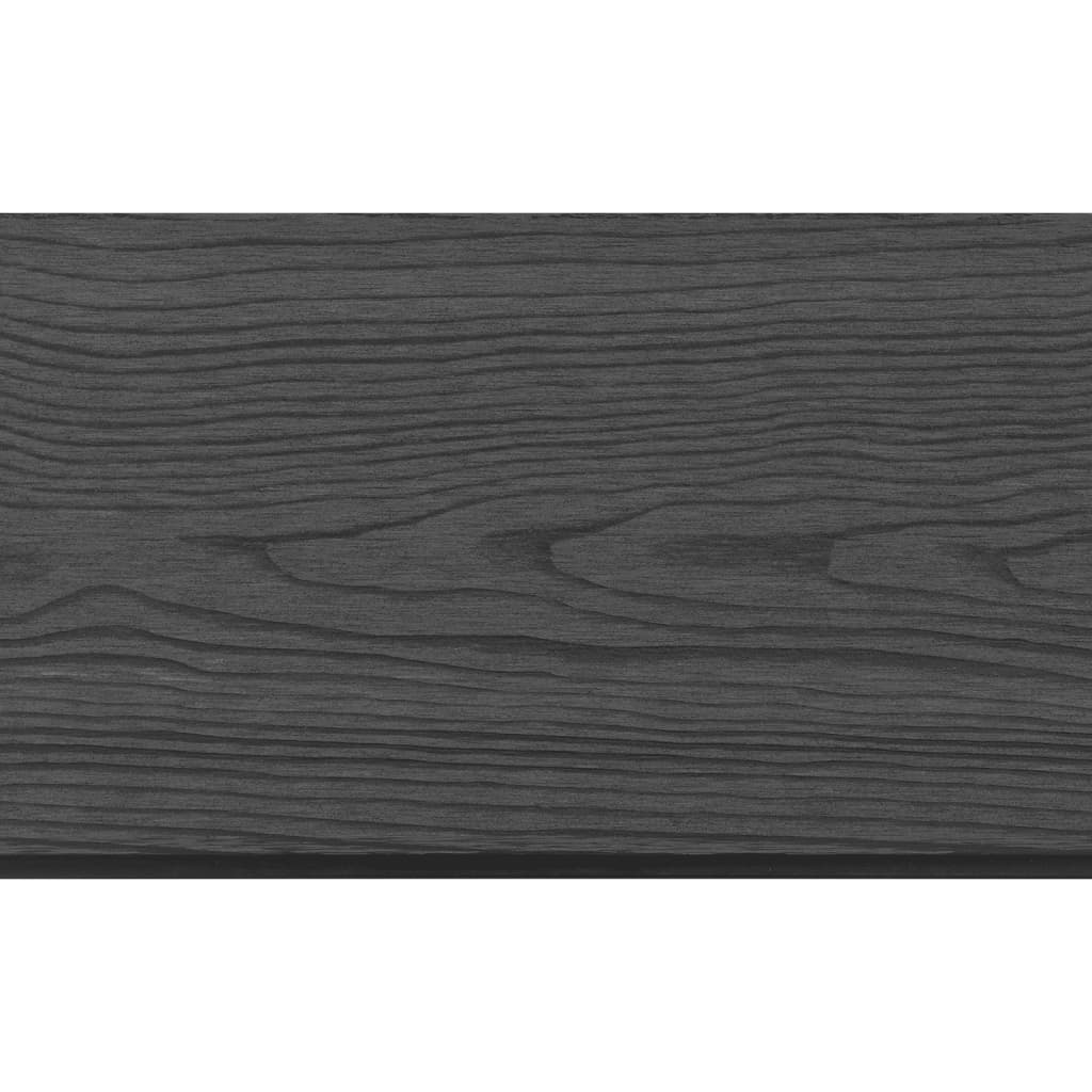 vidaXL Set panouri de gard, 5 buc., gri, 872 x 185 cm, WPC, pătrat