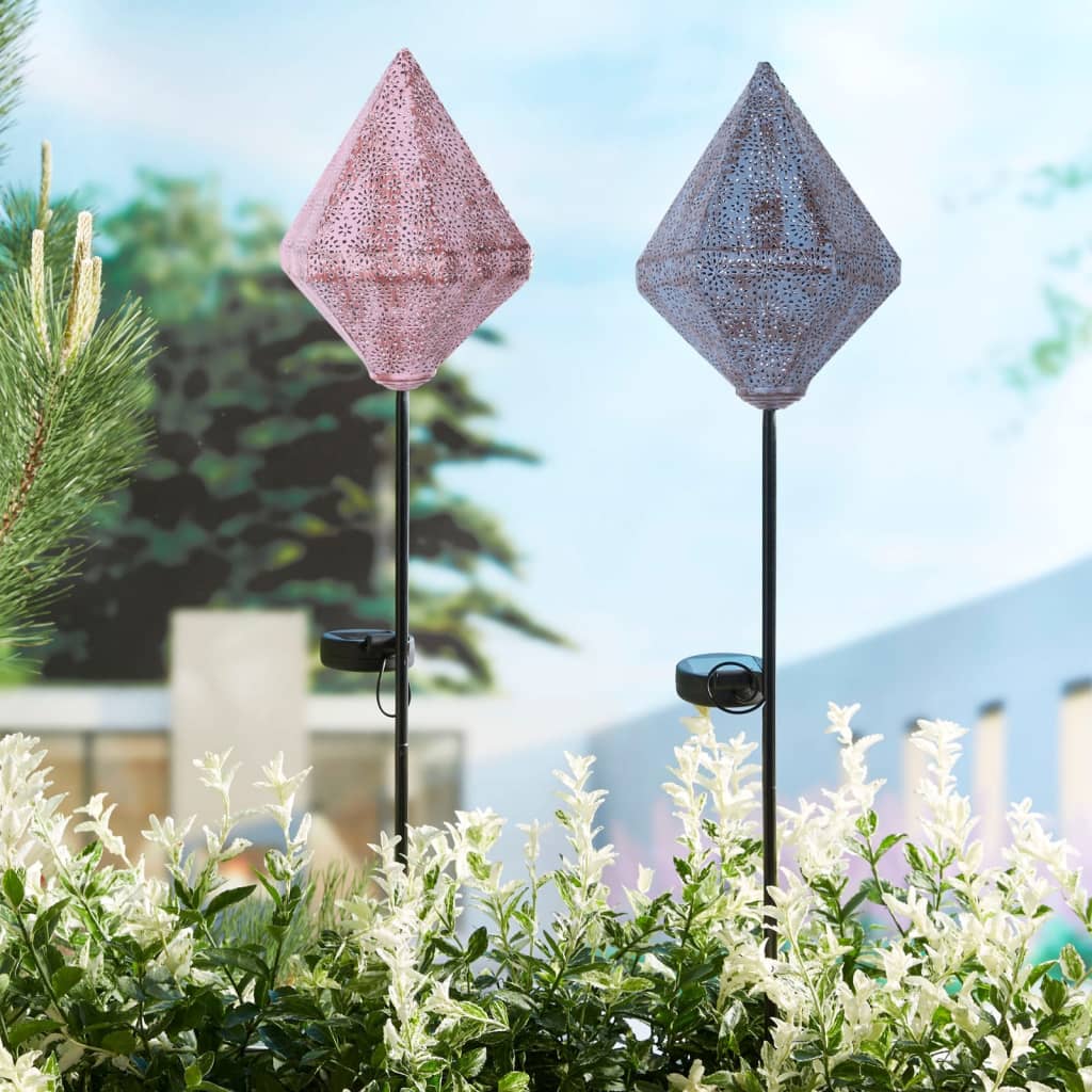 Luxform Lampă solară de grădină cu LED/tijă Tyana, orientală, roz