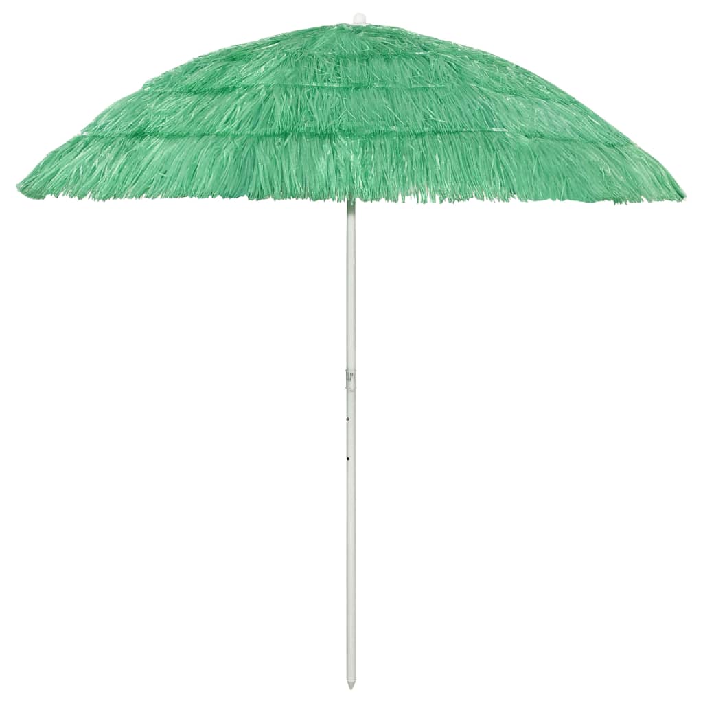 vidaXL Umbrelă de plajă Hawaii, verde, 240 cm