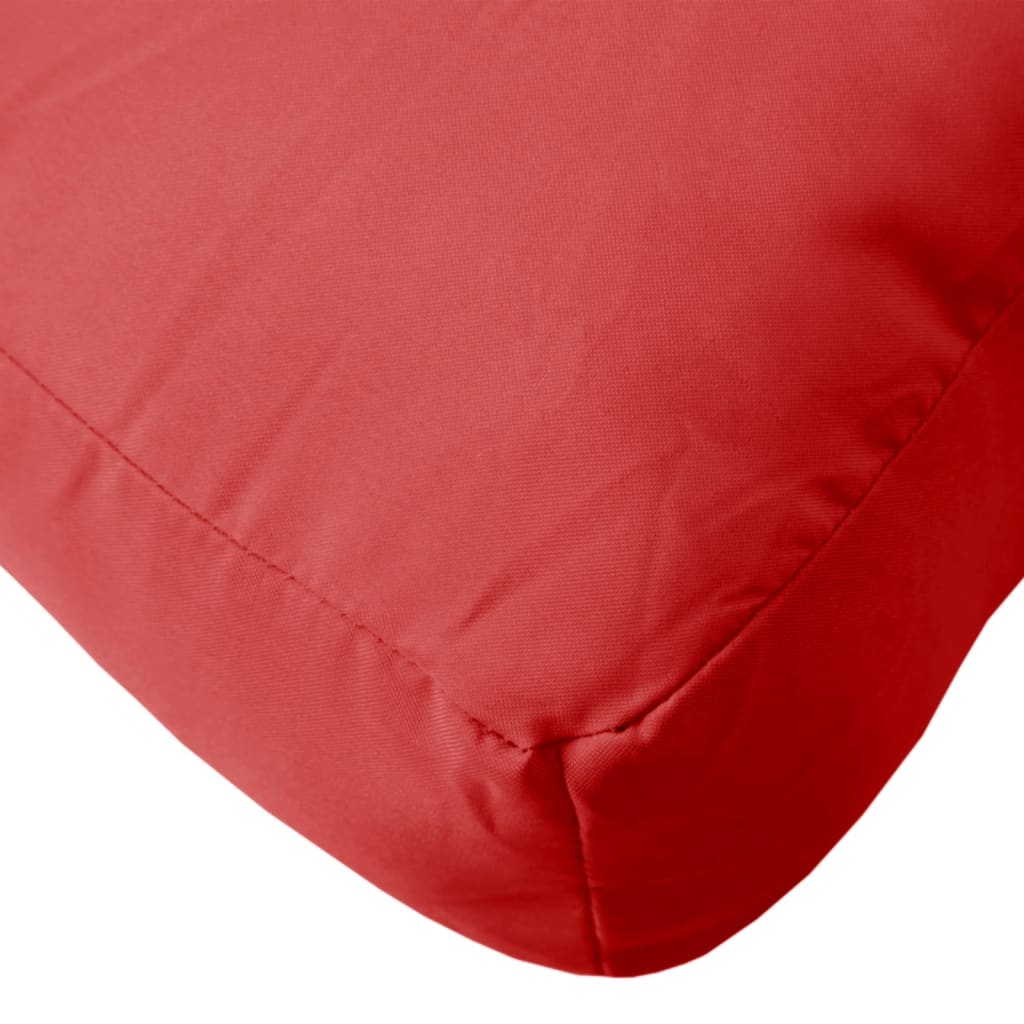vidaXL Pernă de taburet din paleți, roșu, material textil