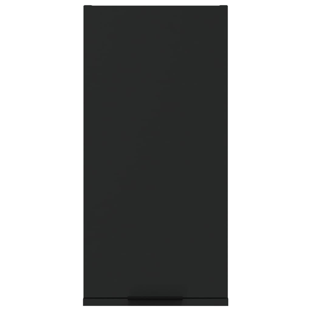 vidaXL Dulap de baie montat pe perete, negru, 32x20x67 cm