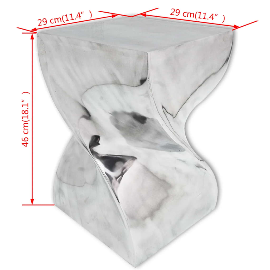 vidaXL Scaun/Masă laterală cu formă răsucită, aluminiu, argintiu