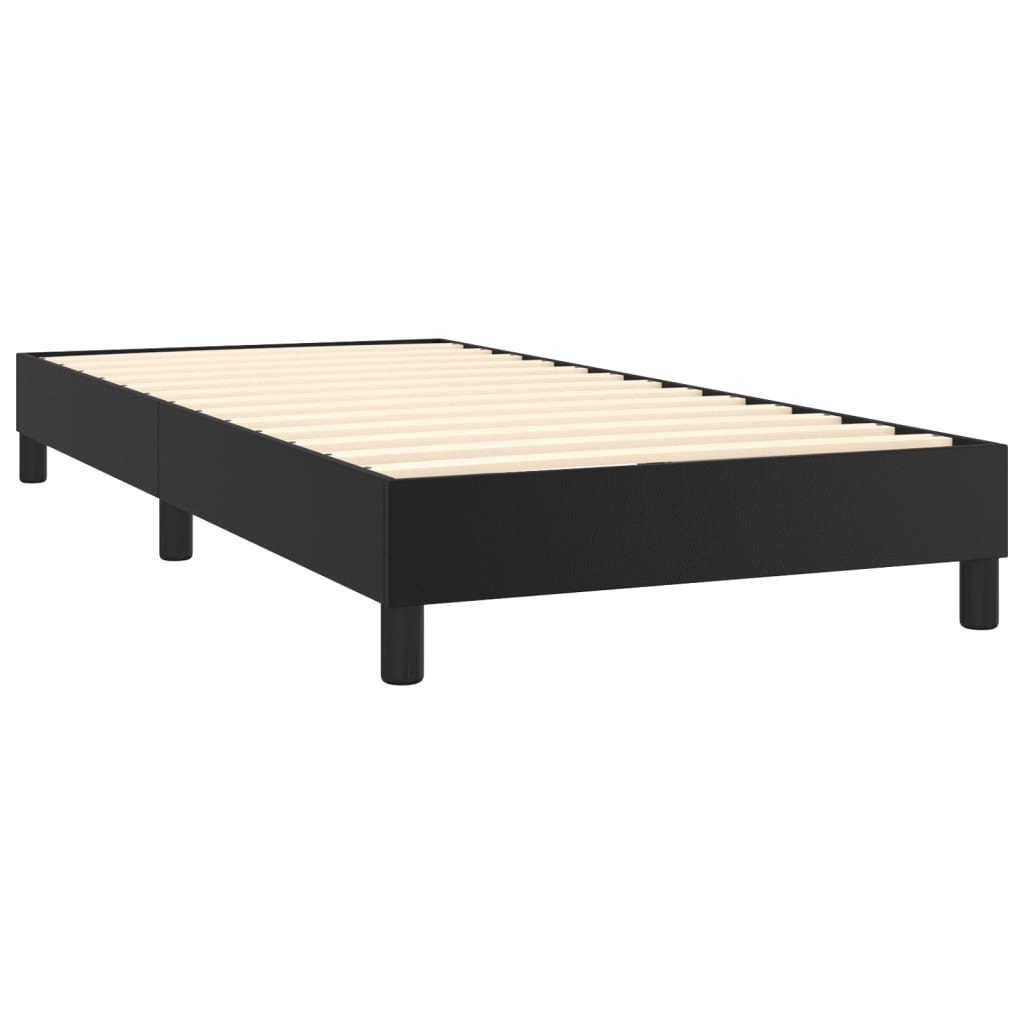 vidaXL Cadru de pat, negru, 80x200 cm, piele ecologică