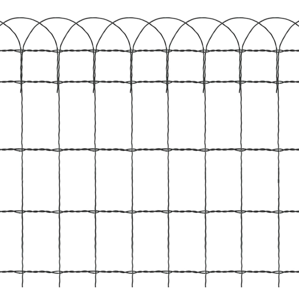 vidaXL Gard delimitare grădină fier vopsit electrostatic 10 x 0,65 m