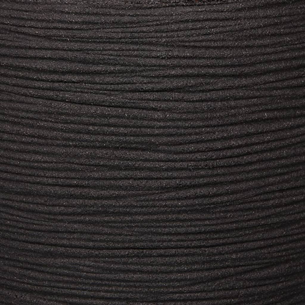 Capi Ghiveci elegant Nature Rib Deluxe, negru, 45x72 cm