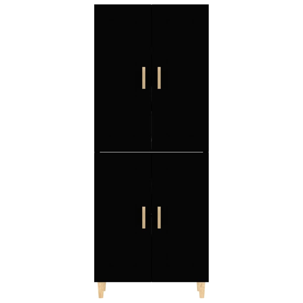 vidaXL Dulap înalt, negru, 69,5x34x180 cm, lemn prelucrat