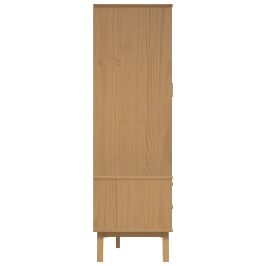 vidaXL Șifonier "OLDEN", maro, 76,5x53x172 cm, lemn masiv pin