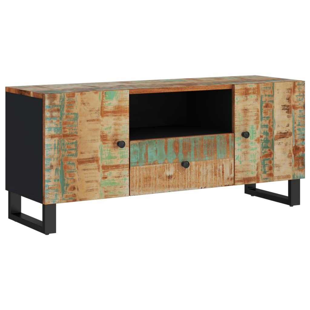 vidaXL Dulap TV, 105x33,5x46 cm, lemn masiv reciclat&lemn prelucrat