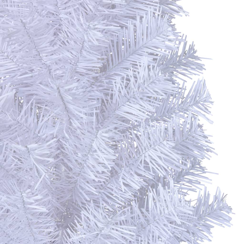 vidaXL Pom de Crăciun artificial cu ramuri groase, alb, 240 cm, PVC