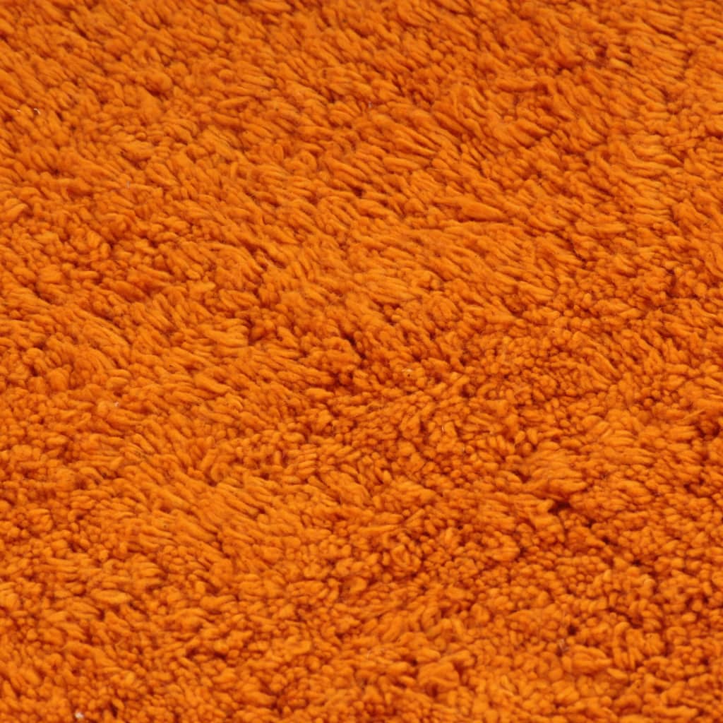 vidaXL Set covorașe de baie, 3 piese, portocaliu, textil