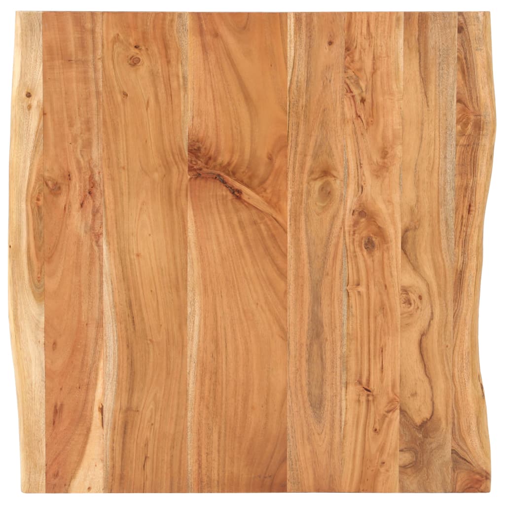 vidaXL Masă de bistro, muchii naturale, 80x80x75 cm, lemn masiv acacia