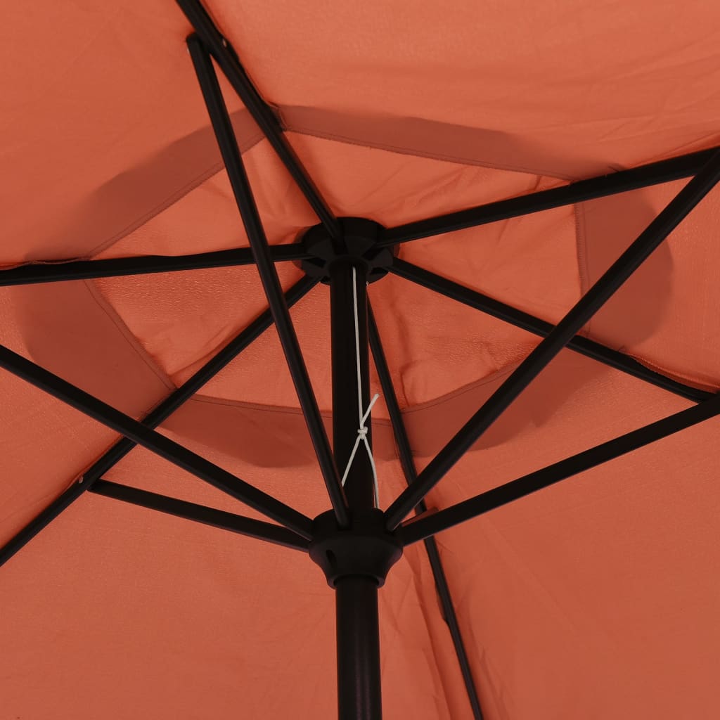 vidaXL Umbrelă de soare, cărămiziu, 200 x 224 cm, aluminiu