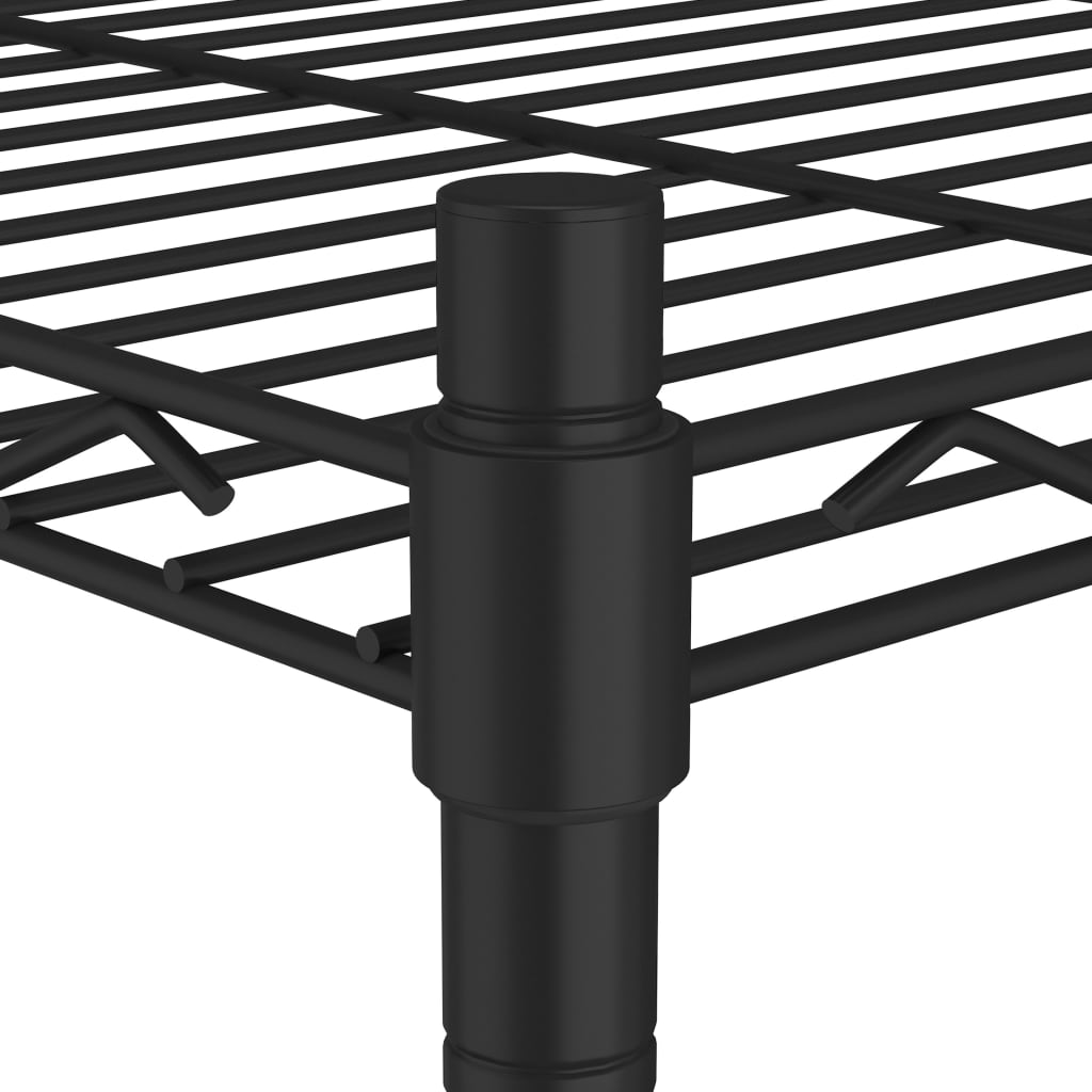 vidaXL Raft de depozitare, 4 niveluri, negru, 90 x 35 x 137 cm, 200 kg