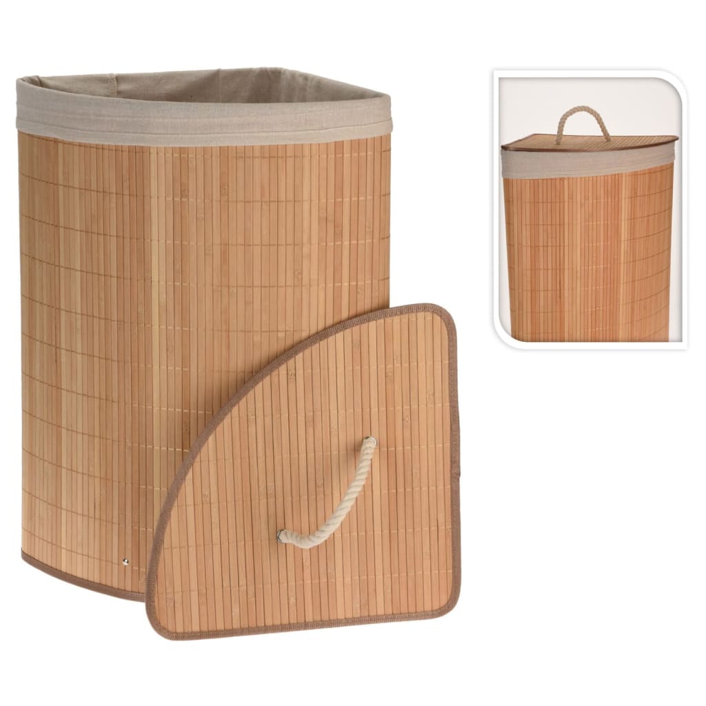 Bathroom Solutions Coș de rufe de colț, bambus