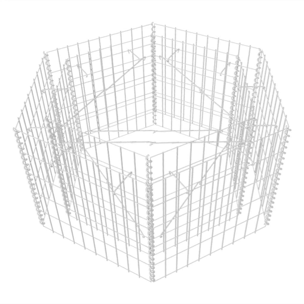 vidaXL Strat înălțat gabion hexagonal, 100 x 90 x 50 cm