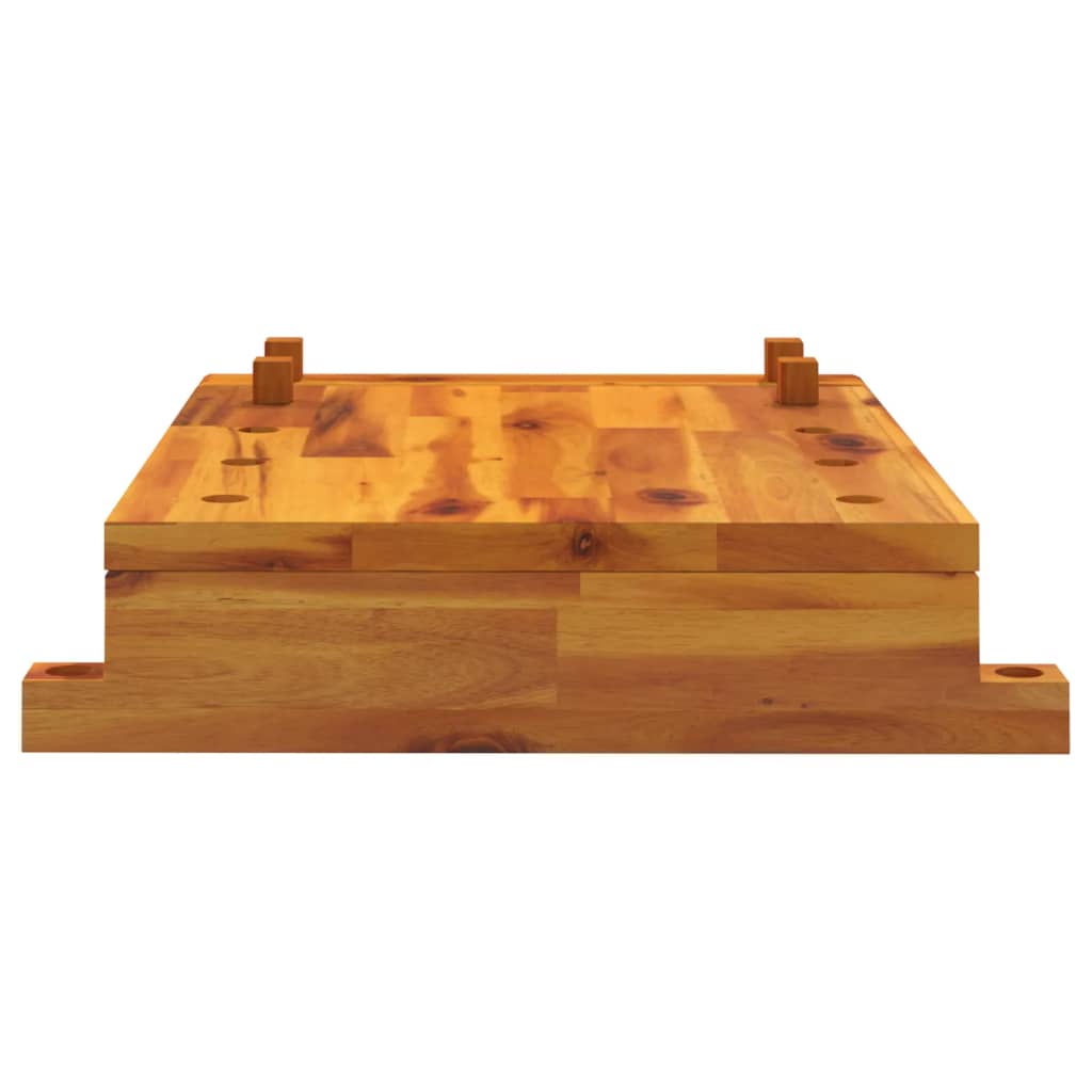 vidaXL Blat pentru banc de lucru cu menghină, 52x44x9,5 cm lemn acacia