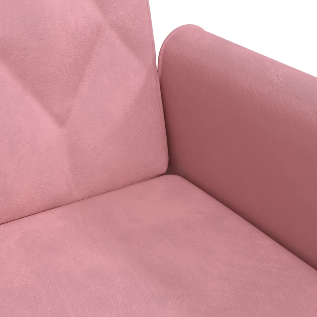 vidaXL Canapea extensibilă cu cotiere, roz, catifea