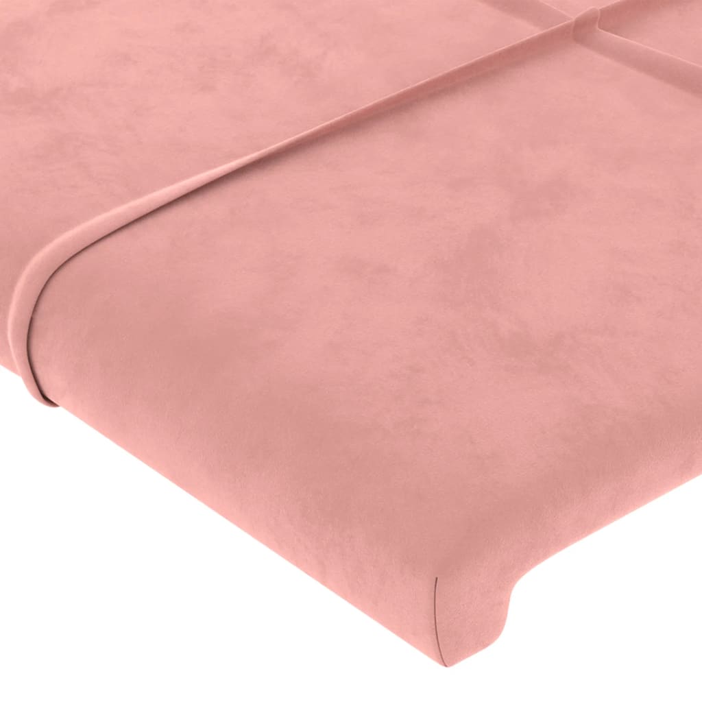 vidaXL Tăblii de pat, 4 buc, roz, 90x5x78/88 cm, catifea