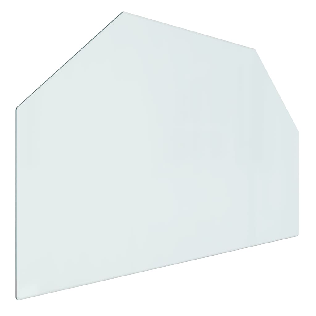 vidaXL Placă de sticlă pentru șemineu, hexagonală, 80x50 cm