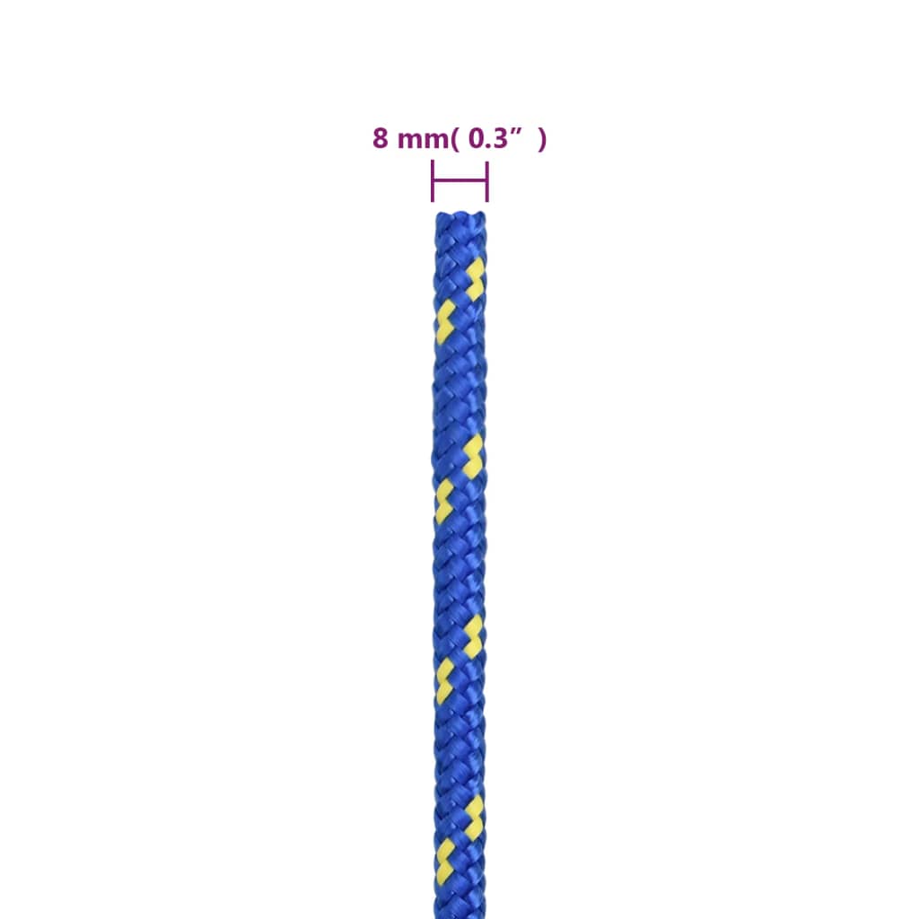 vidaXL Frânghie de barcă, albastru, 8 mm, 50 m, polipropilenă