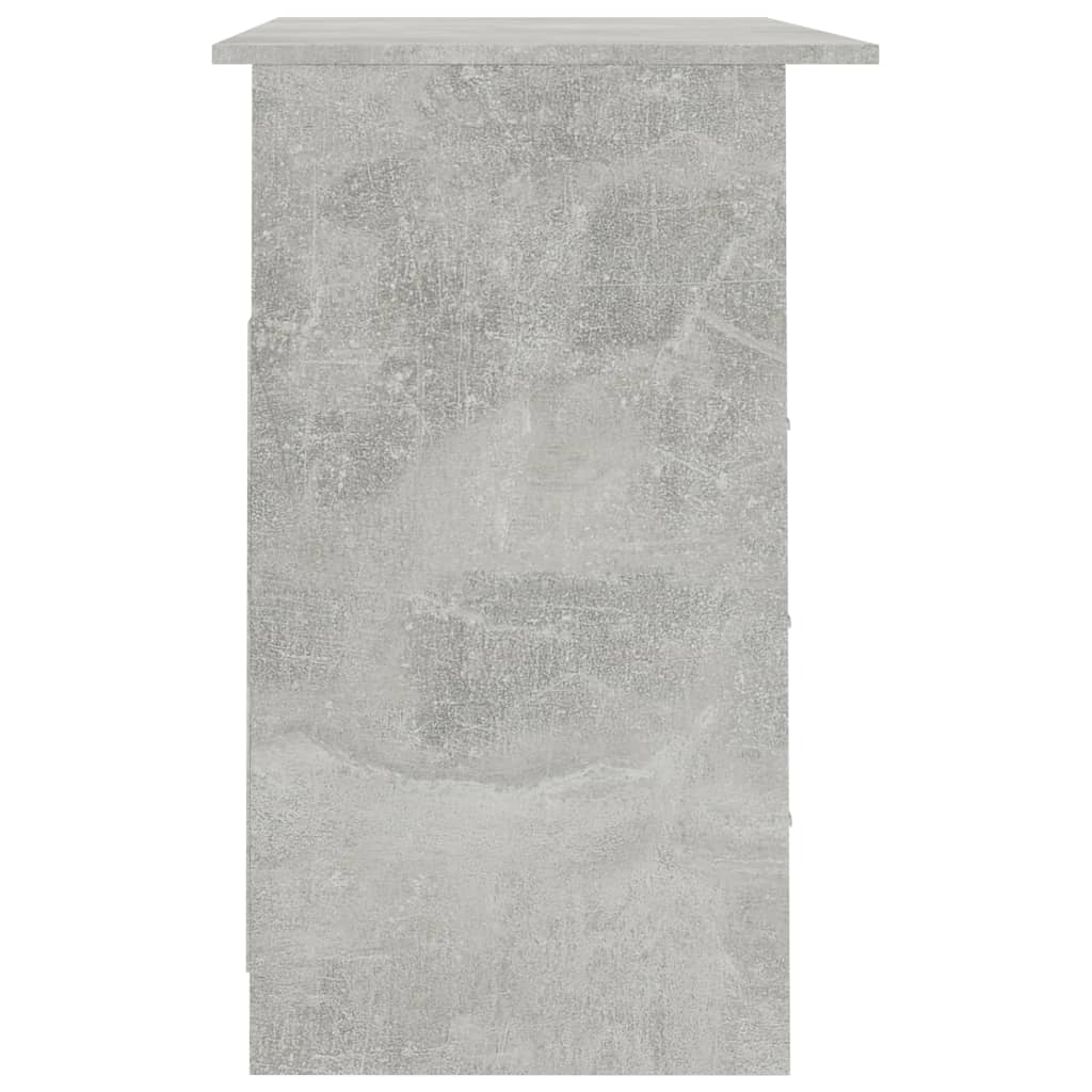 vidaXL Birou cu sertare, gri beton, 110 x 50 x 76 cm, PAL