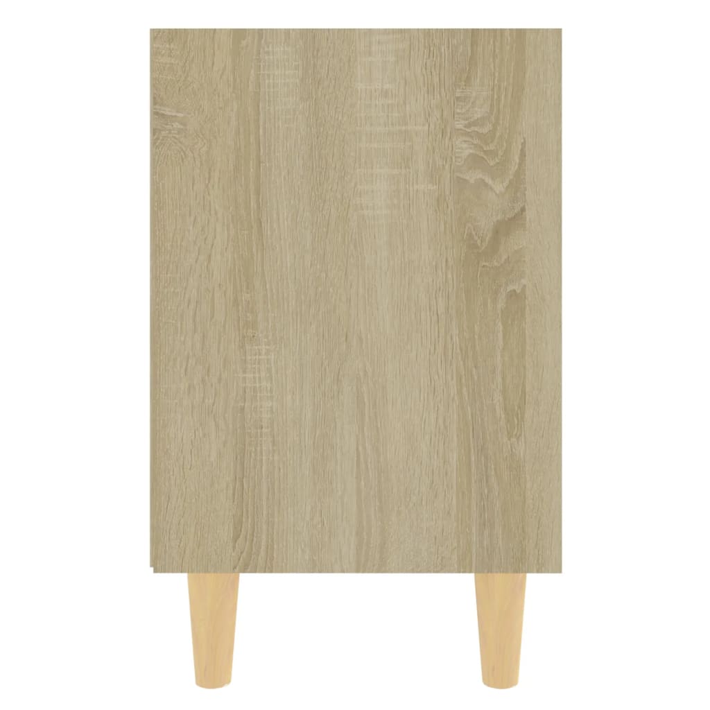 vidaXL Noptiere cu picioare lemn 2 buc. alb/stejar Sonoma 40x30x50cm