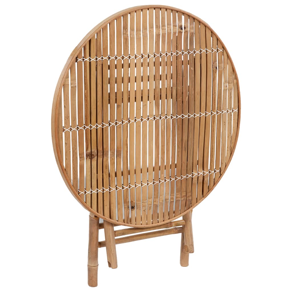 vidaXL Set mobilier de exterior pliabil cu perne, 5 piese, bambus