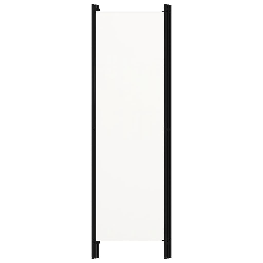 vidaXL Paravan de cameră cu 3 panouri, alb, 150 x 180 cm