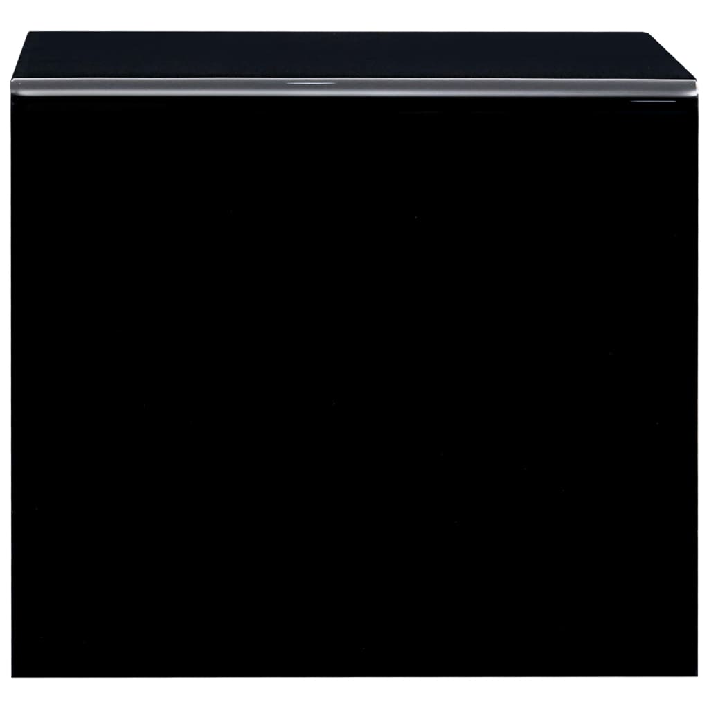 vidaXL Măsuță de cafea, negru, 50x50x45 cm, sticlă securizată