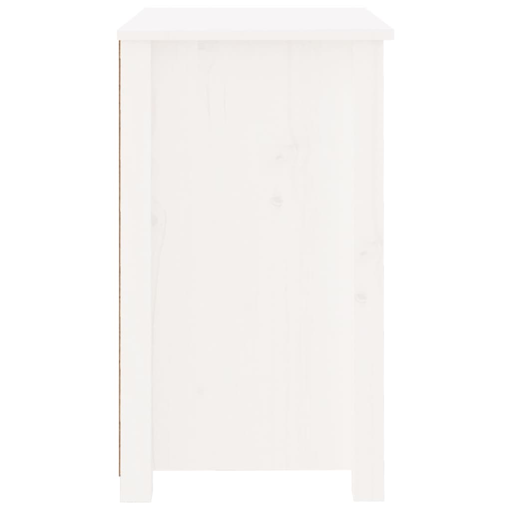 vidaXL Noptiere, 2 buc., alb, 50x35x61,5 cm, lemn masiv de pin